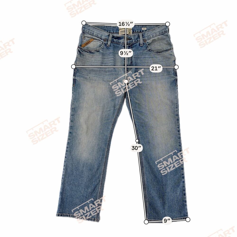 Ariat M5 Men's Blue Wash Straight Leg Denim Jeans Western Workwear Size 33x30 - Picture 6 of 16